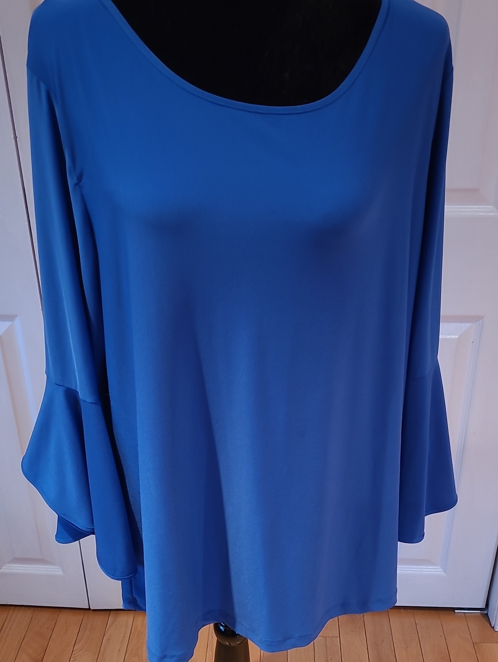 Women with Control Royal Blue Bell-Sleeve Tunic